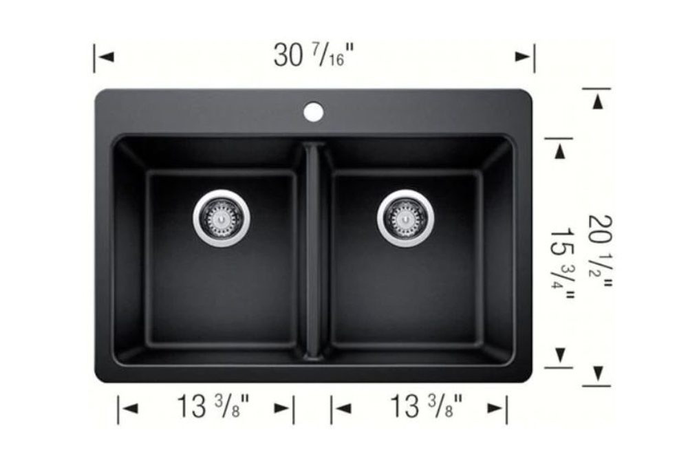 Blanco Corence Double Bowl Sink Anthracite 401911 (3)