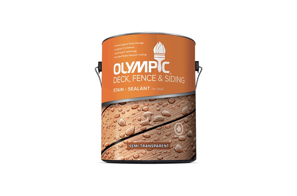Olympic deck fence siding semi-transparent stain