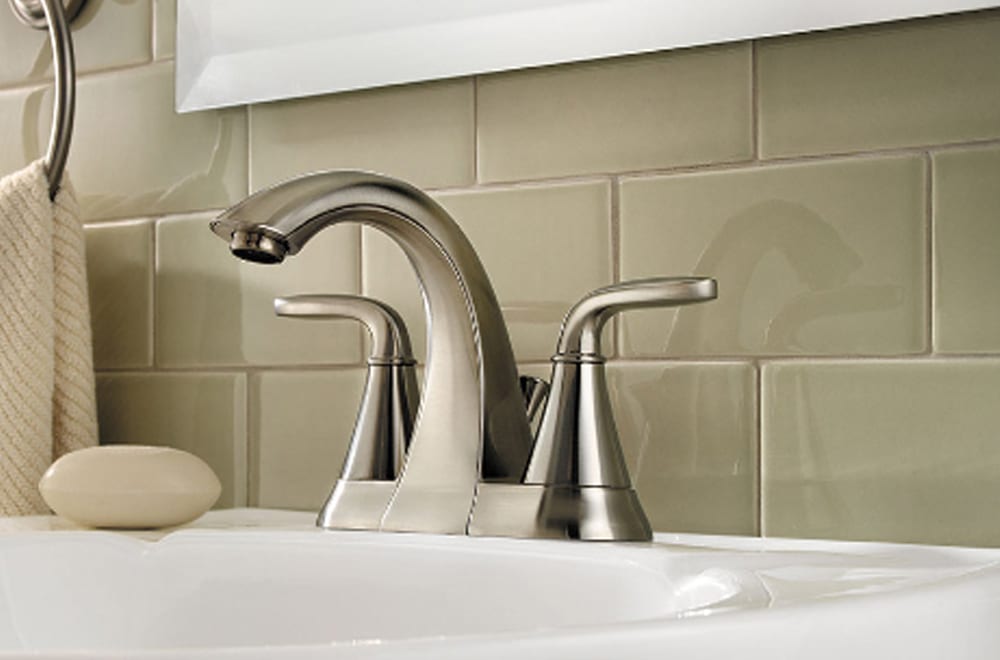 Pfister Pasadena 2 handle lavatory faucet Brushed Nickel LF048PDKK (2)