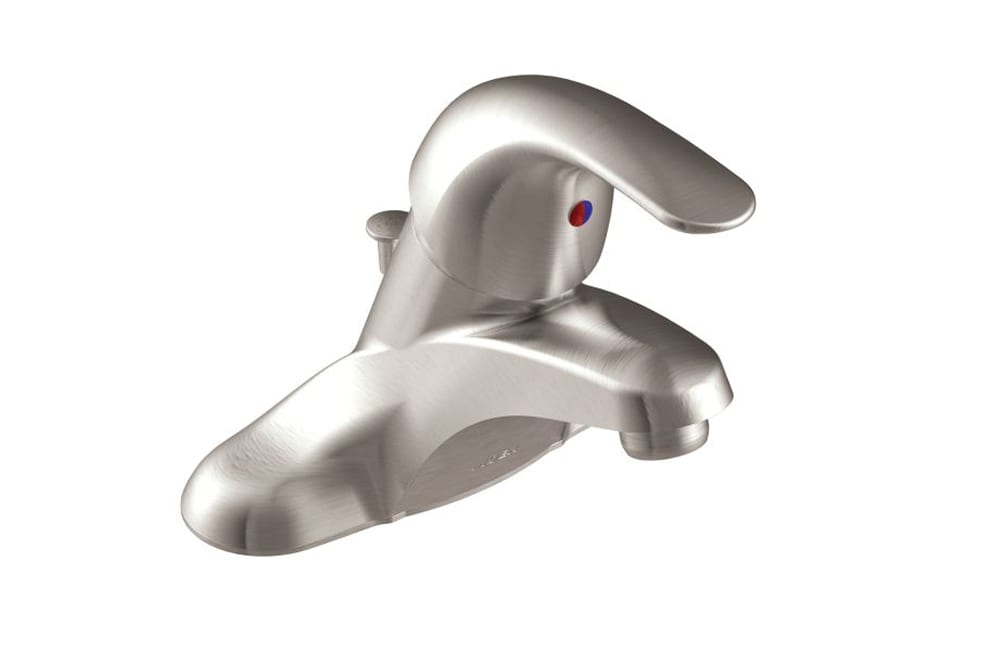 moen adler lavatory faucet 1 handle brushed nickel wsl84502srn