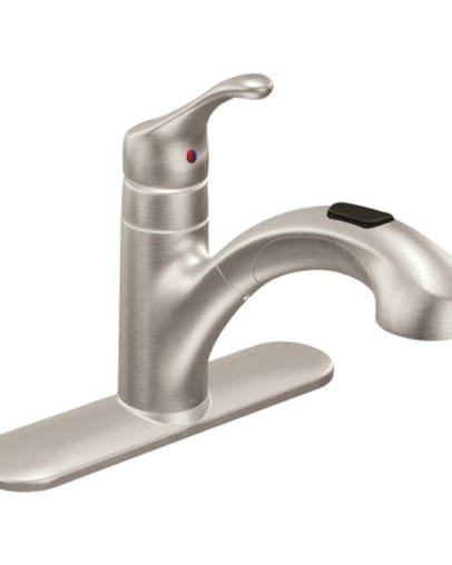 moen renzo kitchen faucet brushed nickel ca87316srs