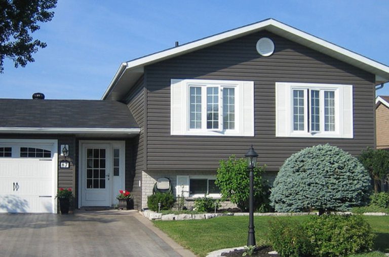 Mitten Sentry Vinyl Siding Panel Double 4.5 Dutchlap Rockaway Grey