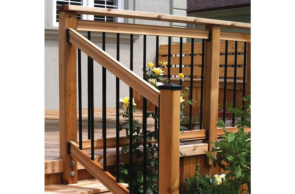 Nuvo Brown 42 Traditional Deck Railing, Wooden Deck Railing Kits