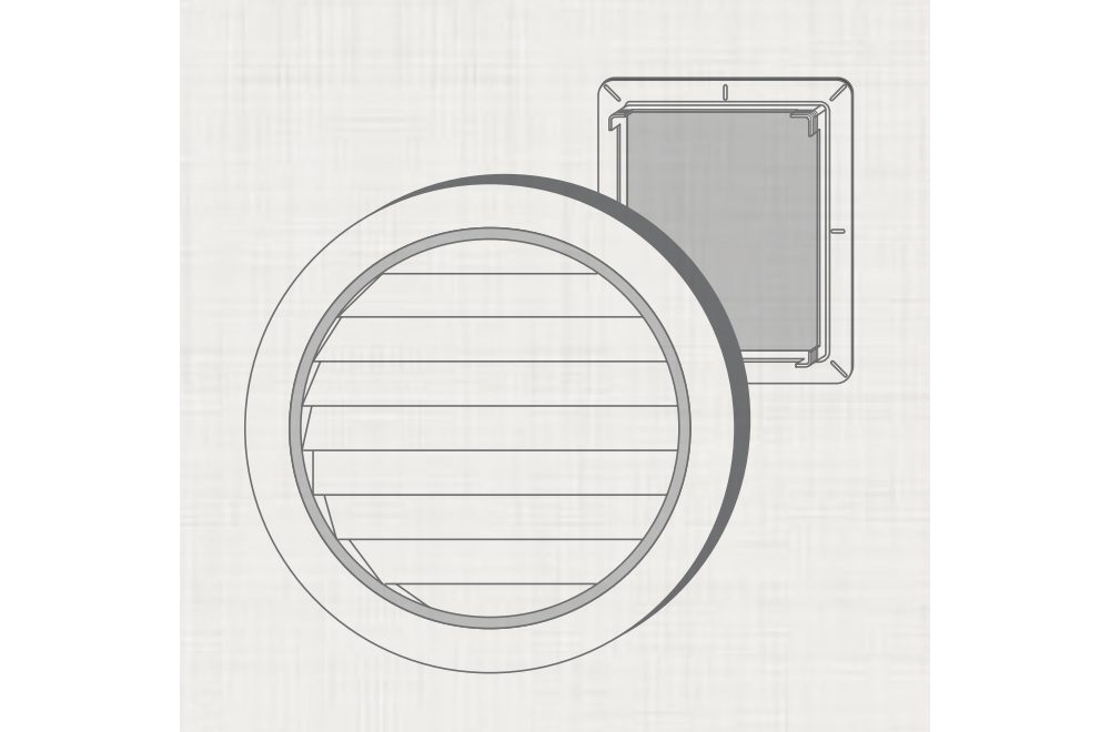 Round vent technical drawing