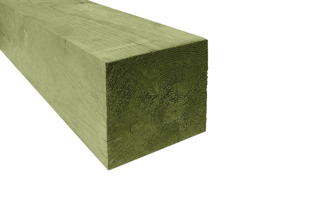 6x6 green rough timber