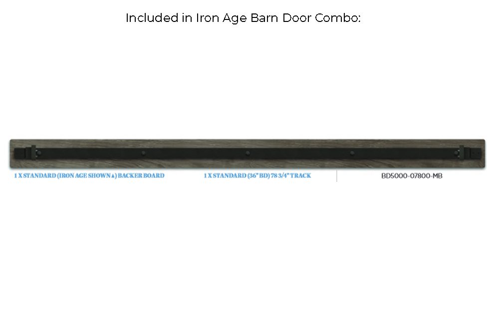 Colonial Elegance Iron Age Barn Door & Rail Combo 8
