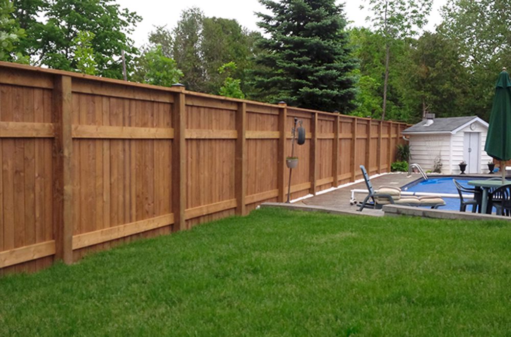 treated fence with 6x6 posts 3