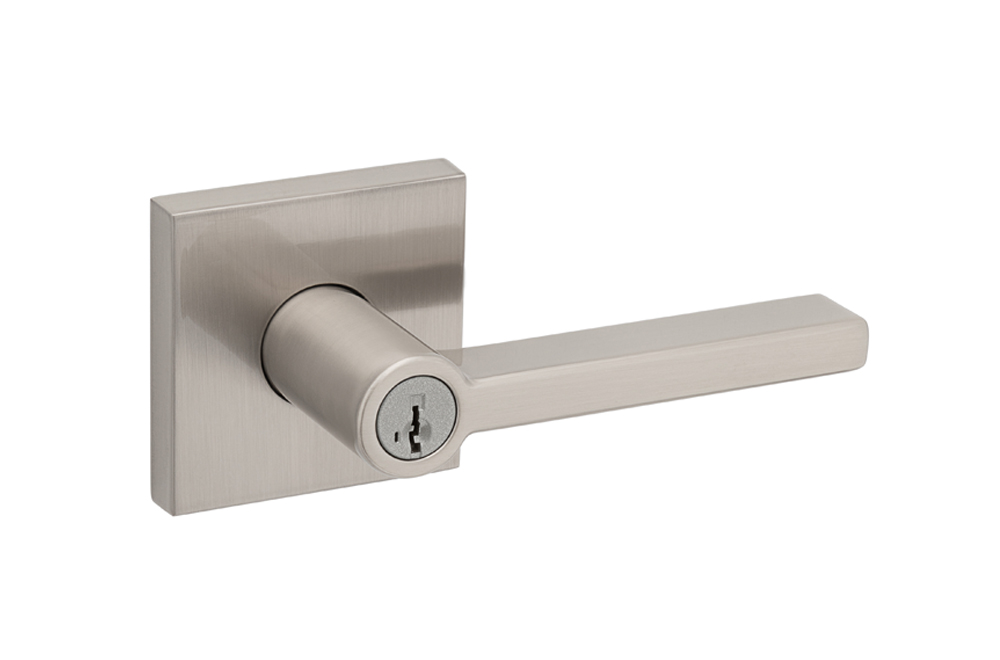 halifax-square-entry-lever-featuring-smartkey-in-satin-nickel keyed 1