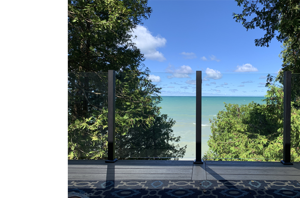 Vista Frameless glass railing cover