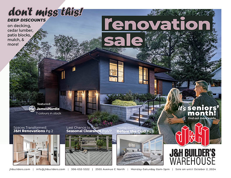 J&H Builder's Warehouse Saskatoon Home Improvement Flyer: Sept 5-Oct 2, 2024