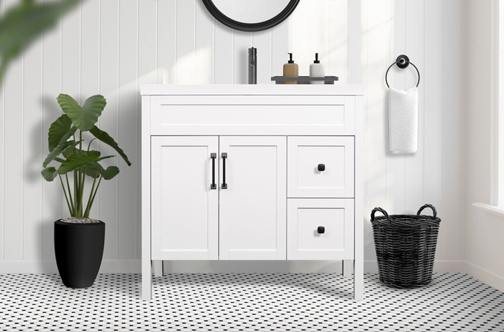 Luxo Nord 36.25 inch vanity - white 3