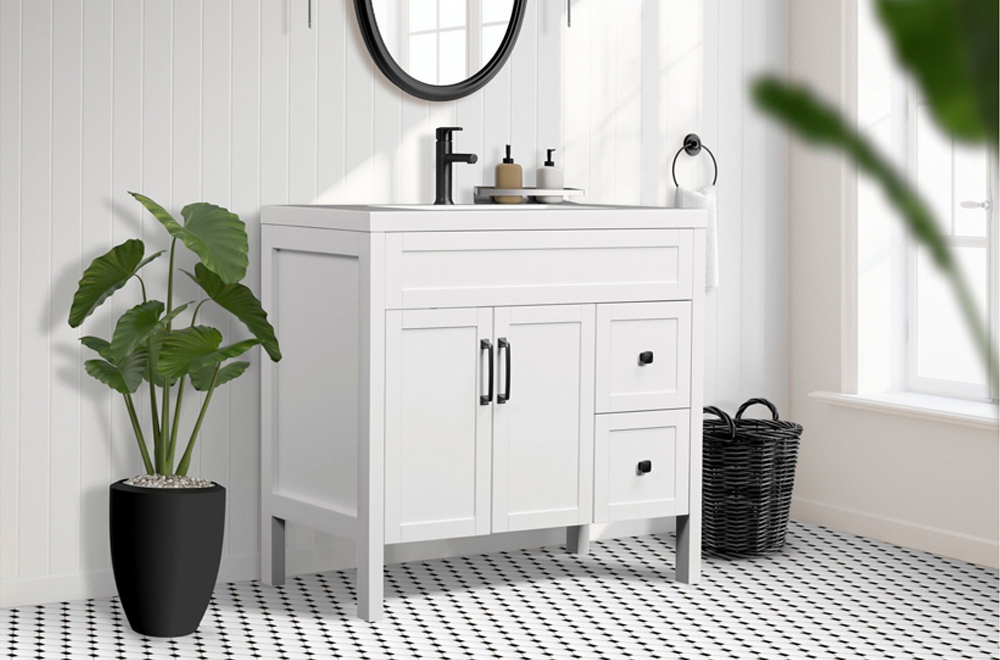 Luxo Nord 36.25 inch vanity - white 8