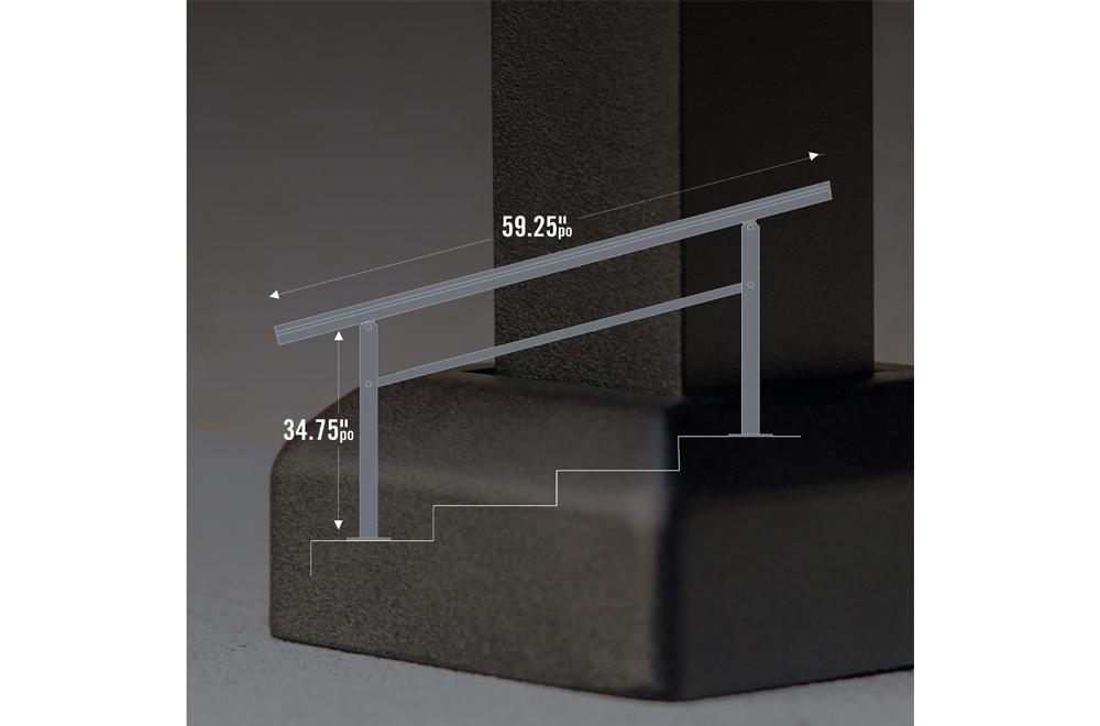 Nuvo Ready Rail 4-5 Step Stoop Rail black BLSK4S 2