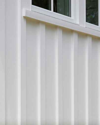 James Hardie Cedarmill Board & Batten white